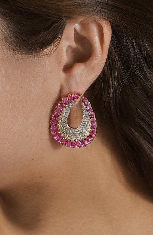 Sterling Forever Maria Elena Cubic Zirconia Statement Stud Earrings