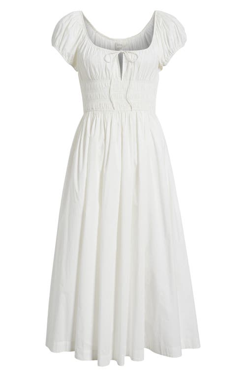 Shop Doen Dôen Quinn Organic Cotton Poplin Maxi Dress In Salt