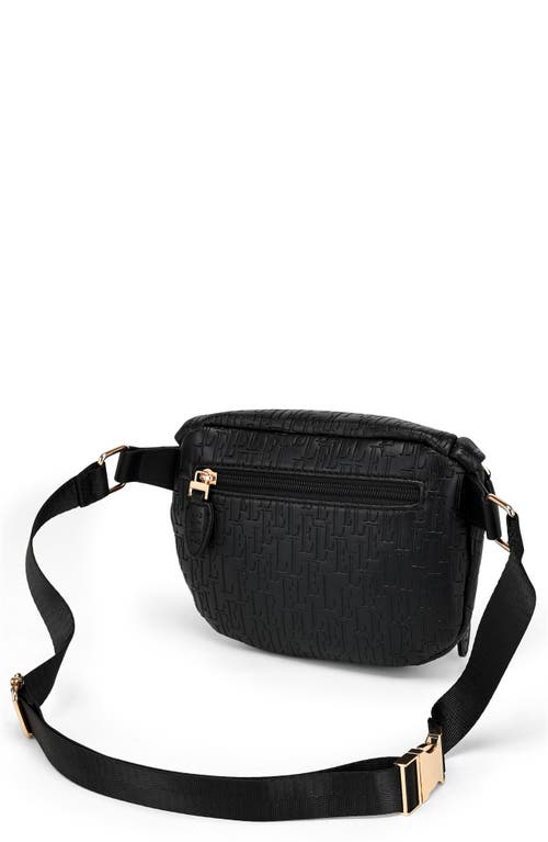 Elle Wayfarer 1.8l Vegan Leather Monogram Sling In Black