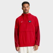 Nike Men's Nike Red Georgia Bulldogs Anorak Half-Zip Hoodie Jacket