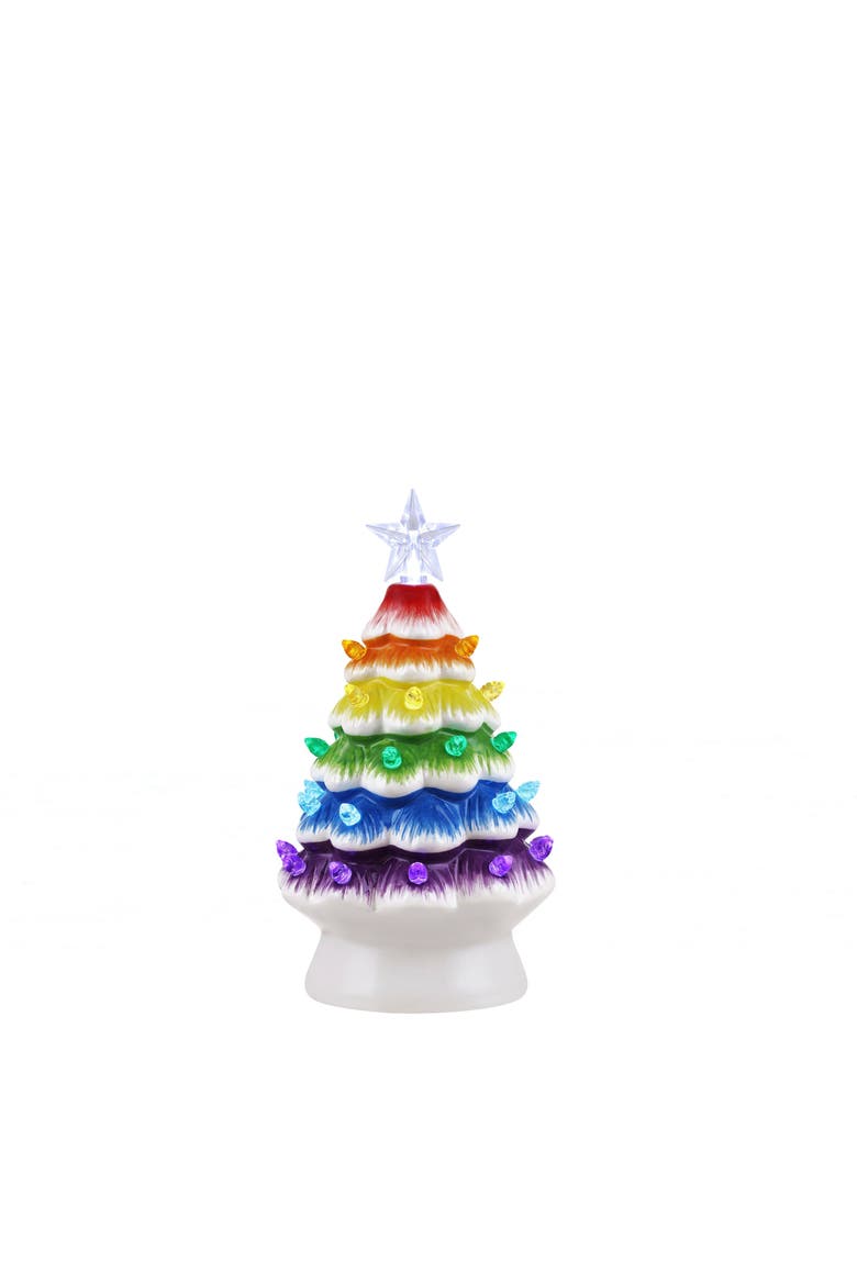 7 in. Nostalgic Ceramic Tree - Rainbow, Main, color, Multicolor