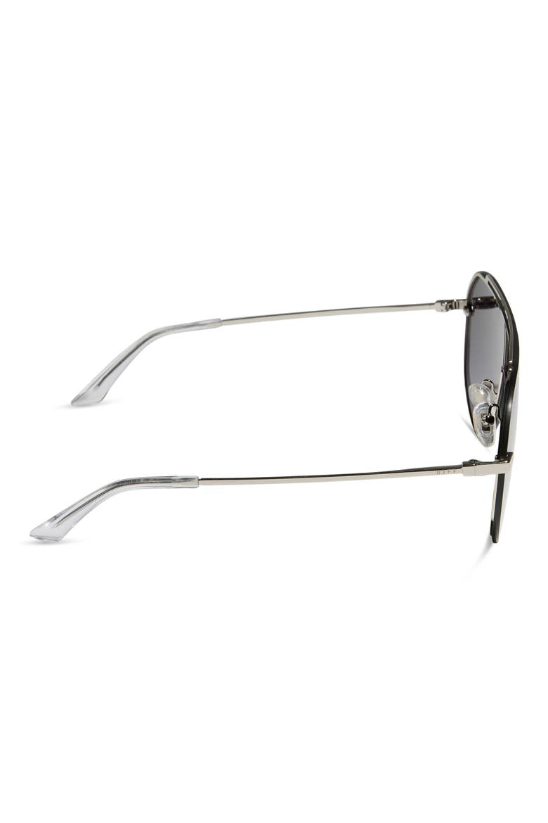 Imani 139mm Gradient Shield Sunglasses, Alternate, color, GREY GRADIENT W SILVER FLASH
