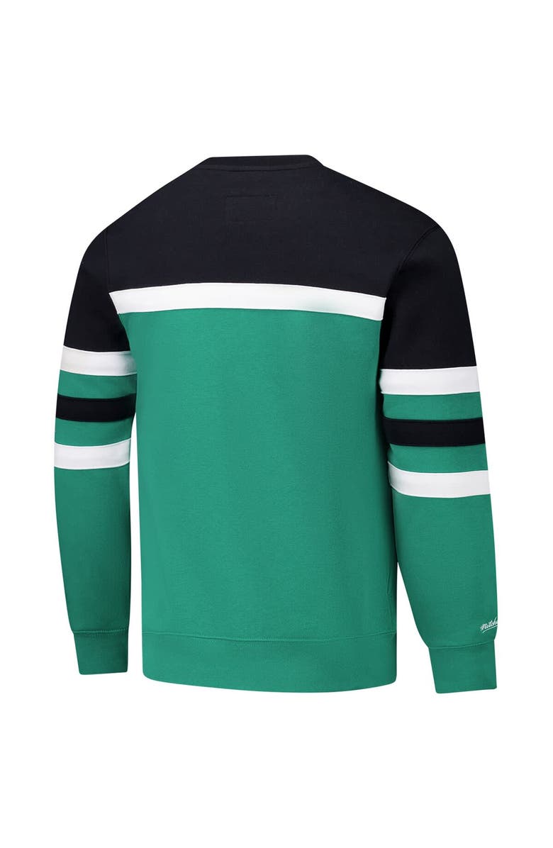 Mitchell & Ness Men's Mitchell & Ness Kelly Green/Black Boston Celtics Hardwood Classics Vintage Logo Head Coach Pullover Sweatshirt, Alternate, color, Kelly Green