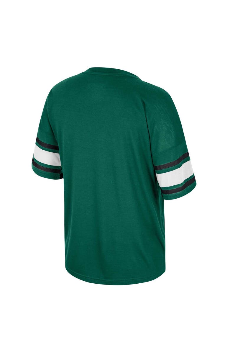 COLOSSEUM Women's Colosseum Green Michigan State Spartans I'm Gliding Here Rhinestone T-Shirt, Alternate, color, Green