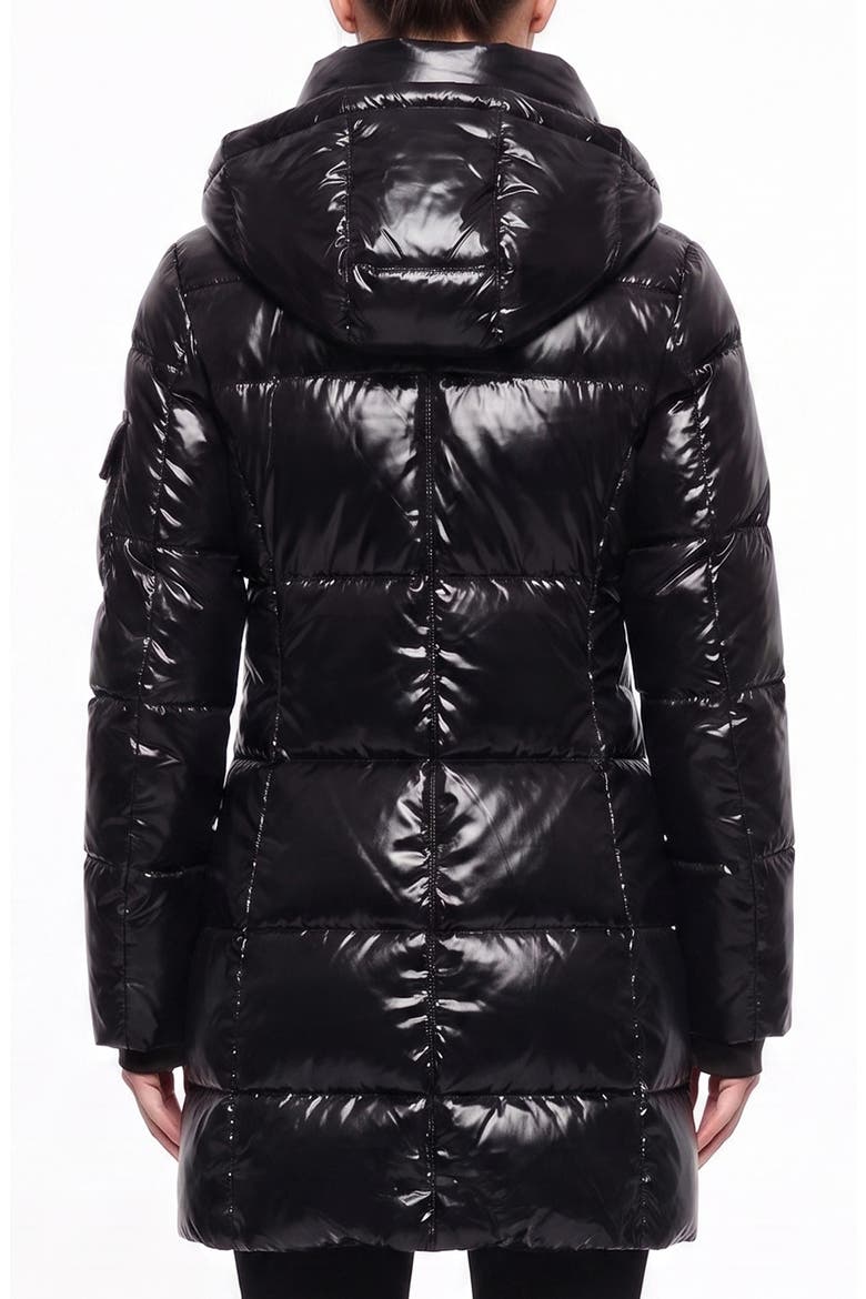 Mulberry Water Repellent Puffer Coat, Alternate, color, ONYX