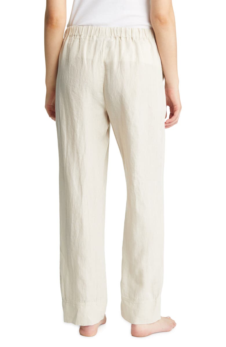 Parachute Linen Lounge Pants, Alternate, color, Bone