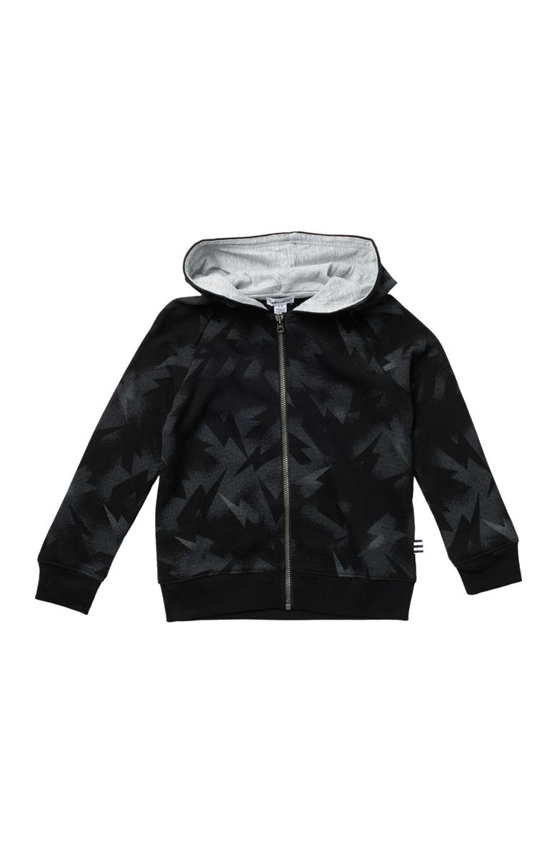 Splendid Lightning Bolt Zip Hoodie, Main, color, 