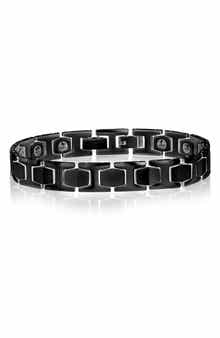 BLACKJACK Men's Polished Magnetic Bracelet