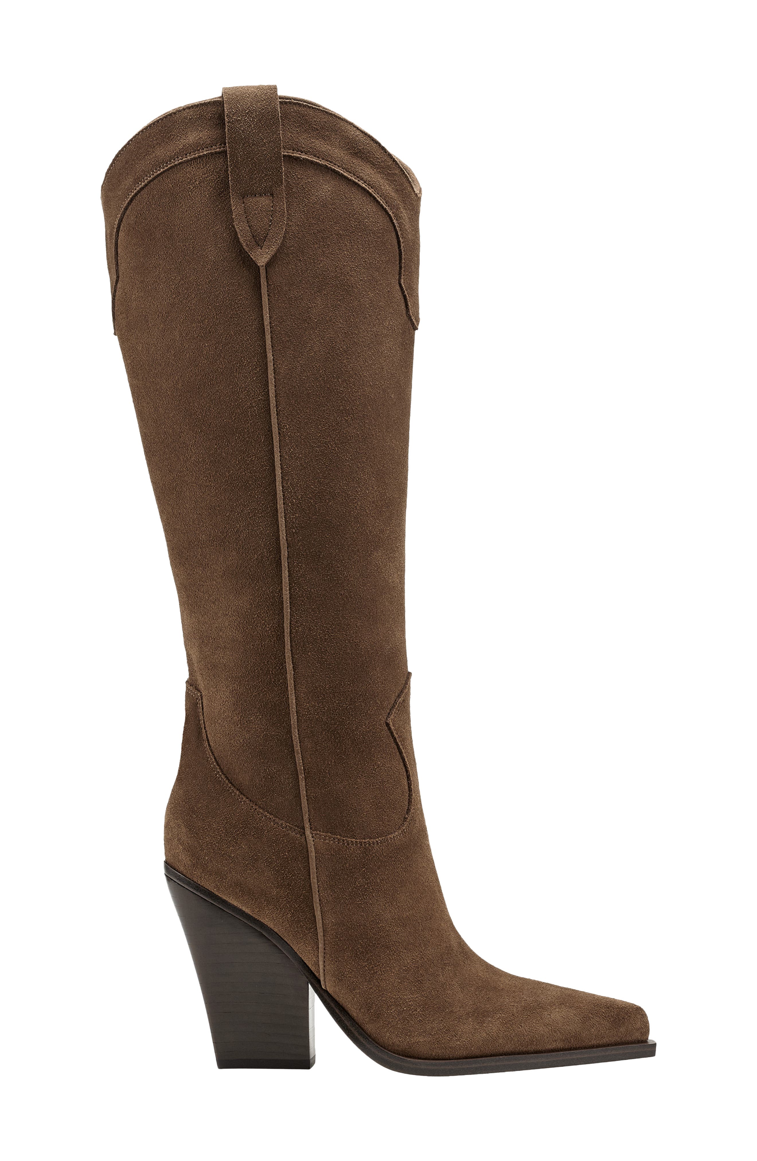 Nalita Pointed Toe Boot, Alternate, color, DARK BROWN