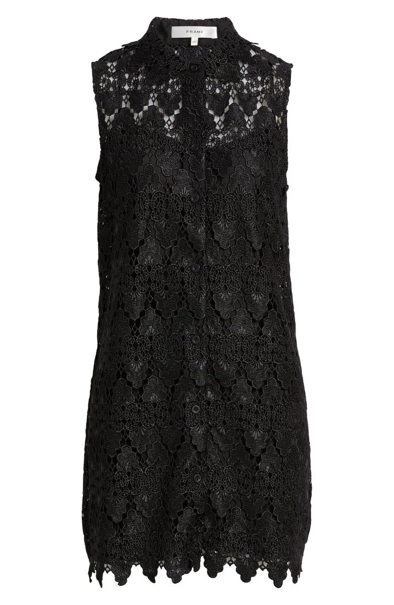 FRAME The Deco Lace Dress, Alternate, color, Black