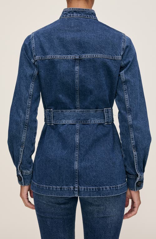 Dl1961 Tie Waist Utility Denim Jacket In Blue