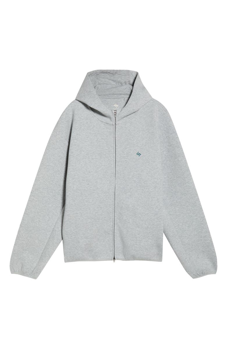 Represent 247 Numbers Zip Hoodie, Main, color, Grey Marl