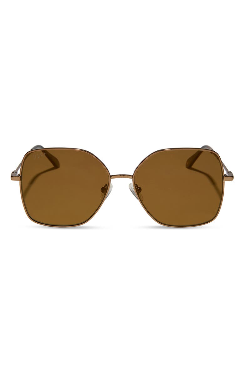 DIFF 55mm Iris Butterfly Sunglasses, Main, color, Copper Brown