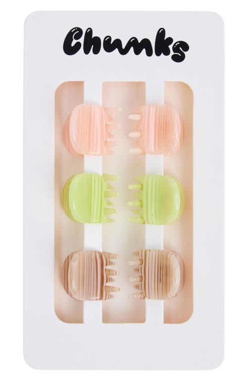 Chunks Assorted 6-pack Micro Claw Clips In Multicolor