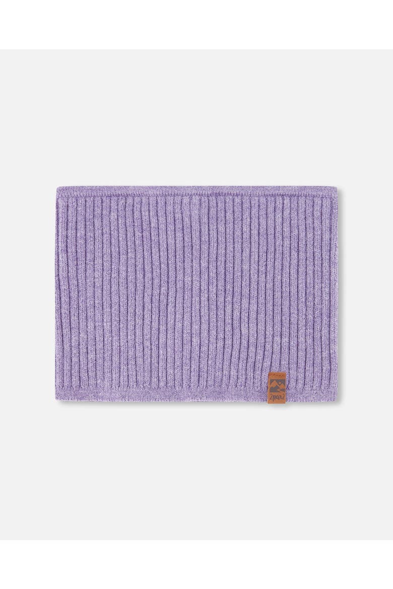 Girl Soft Ribbed Knit Neck Tube, Main, color, Lavender