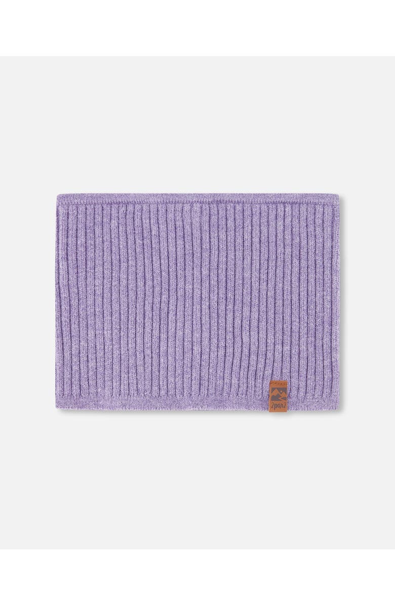 Deux par Deux Girl Soft Ribbed Knit Neck Tube, Main, color, Lavender
