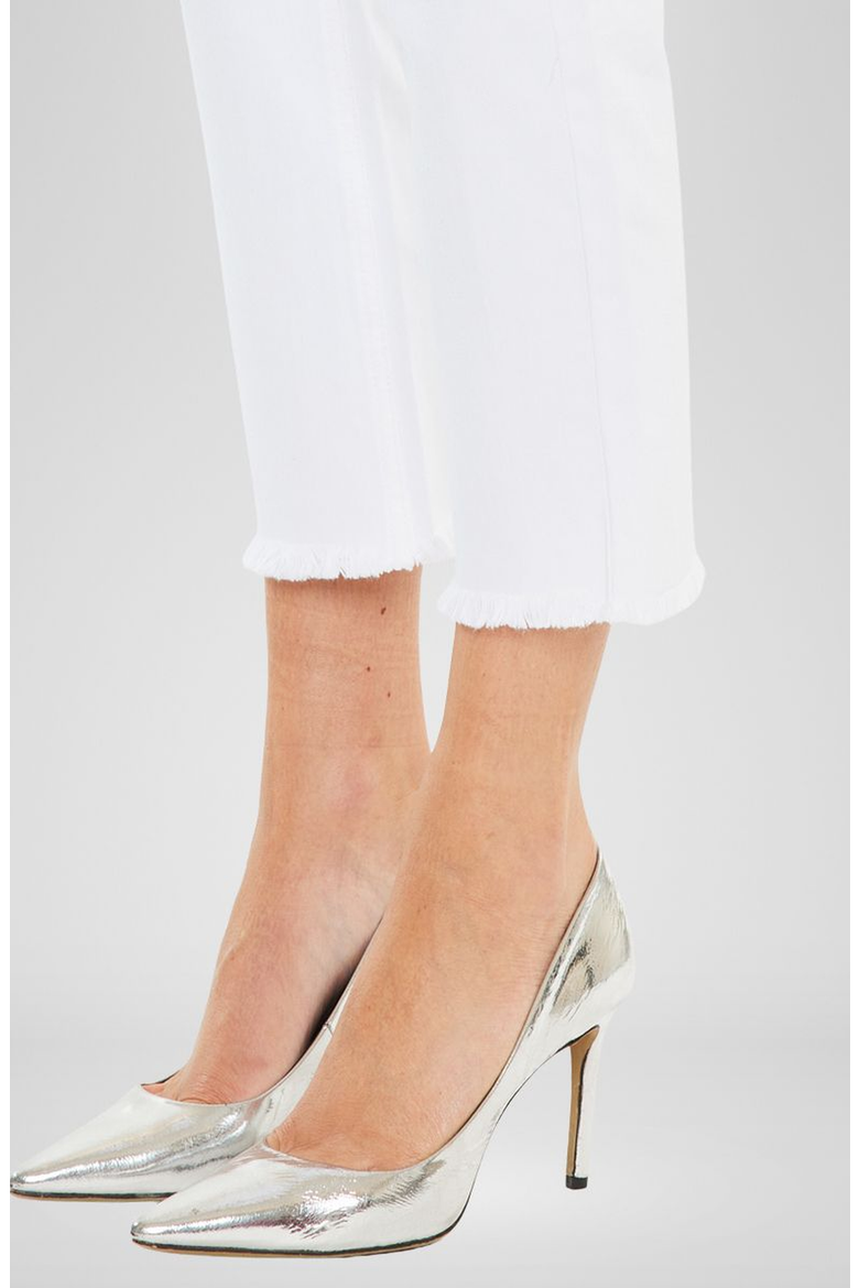 Zahra High Rise Cropped Straight Leg Jeans, Alternate, color, White