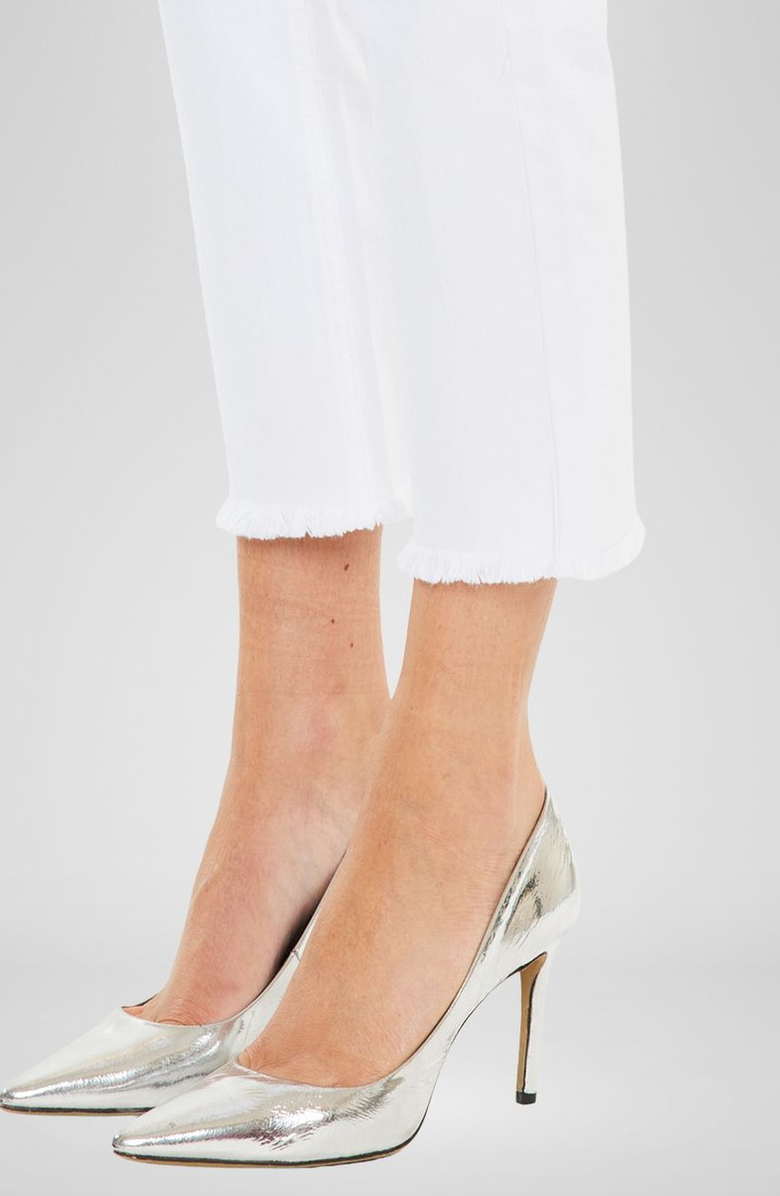 KanCan Zahra High Rise Cropped Straight Leg Jeans, Alternate, color, White