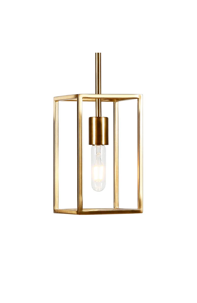 ADDISON AND LANE Cuadro Brass Square Framed Pendant, Alternate, color, 