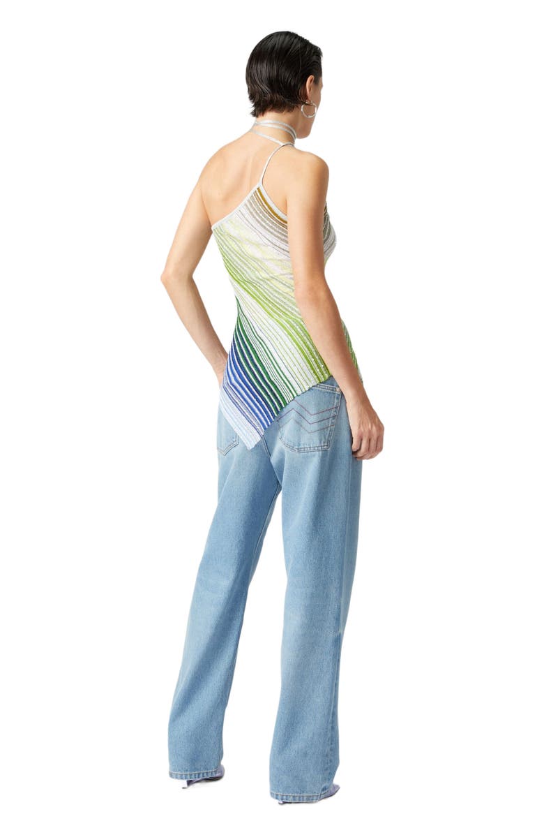 Missoni Asymmetrical One-shoulder Partial Striped Top With Sequins, Alternate, color, 