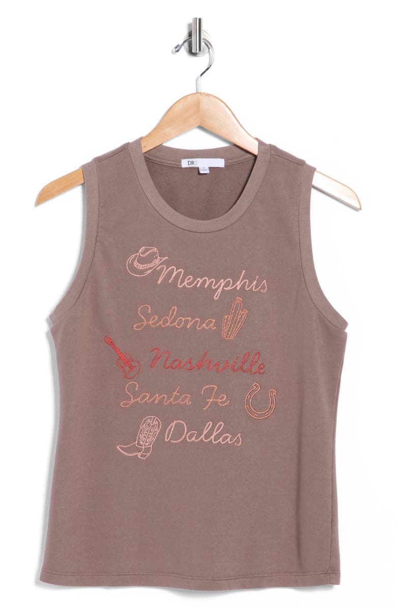DR2 by Daniel Rainn Desert Vibes French Terry Tank, Alternate, color, City