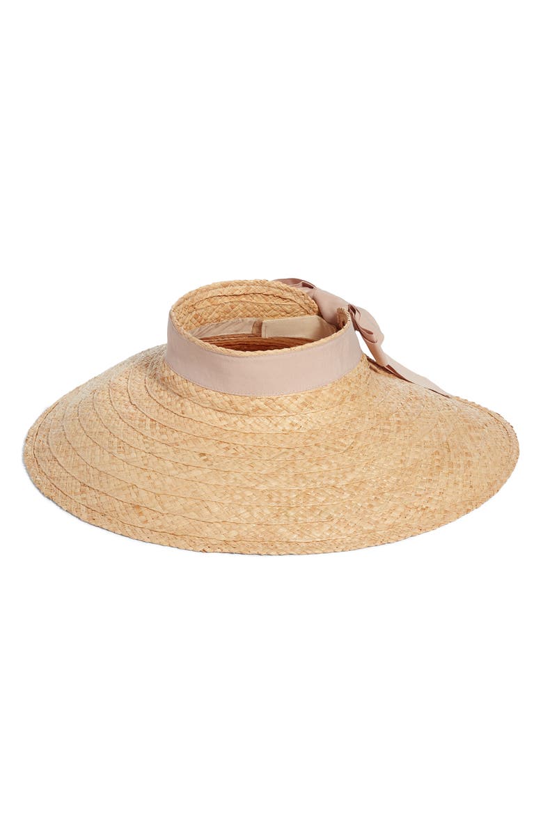 Rachel Parcell Raffia Sun Visor, Main, color, 