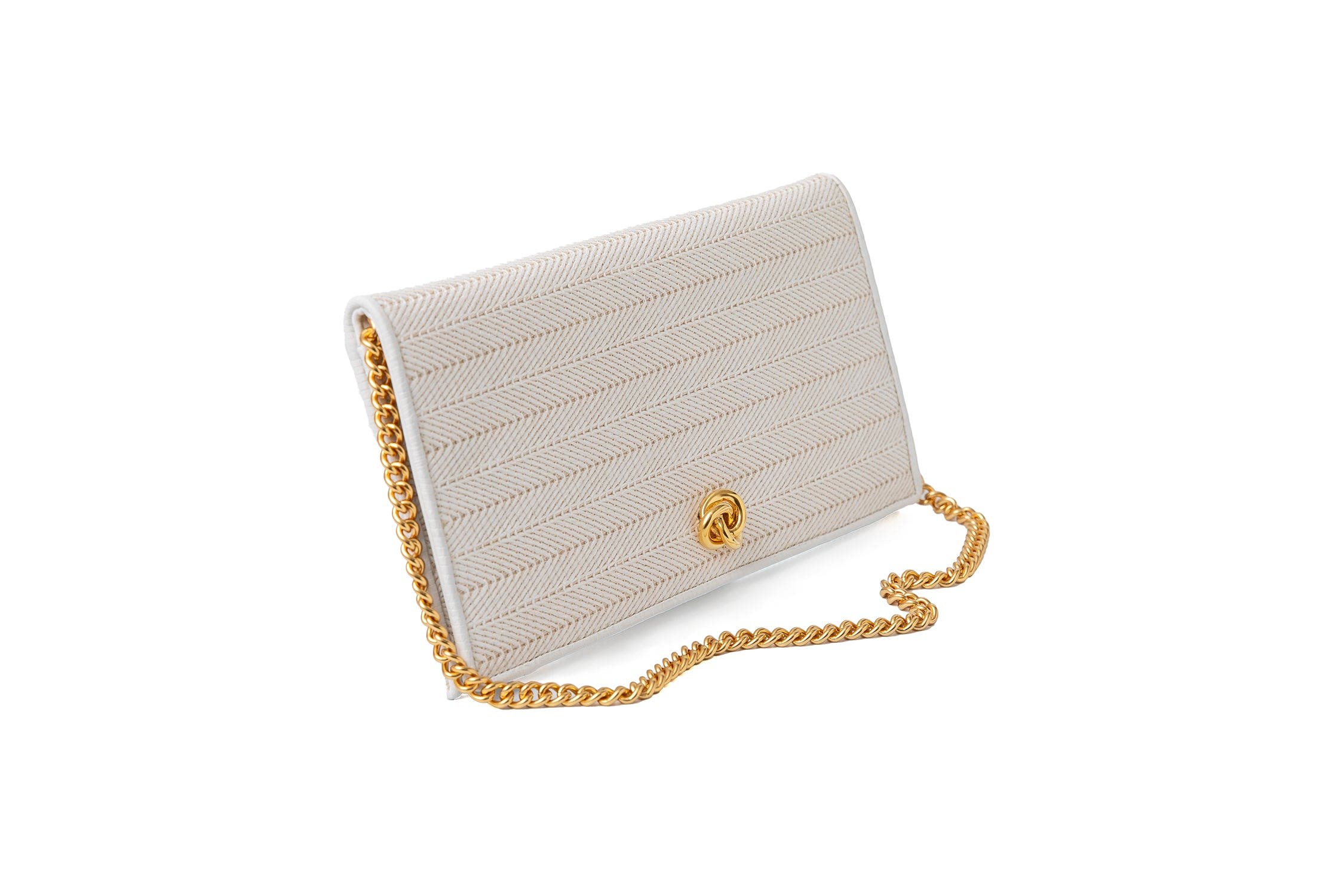 Michelle Wilhite The Eloise Clutch, Alternate, color, White