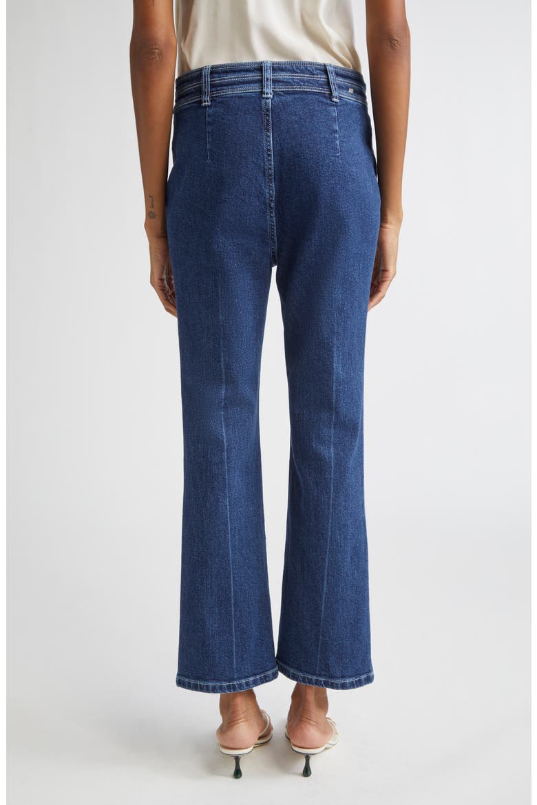 Dorothea Contrast Crease Wide Leg Ankle Jeans, Alternate, color, OCEANE/ IVORY