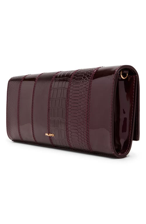 Aldo Alarissaa Faux Leather Clutch In Purple