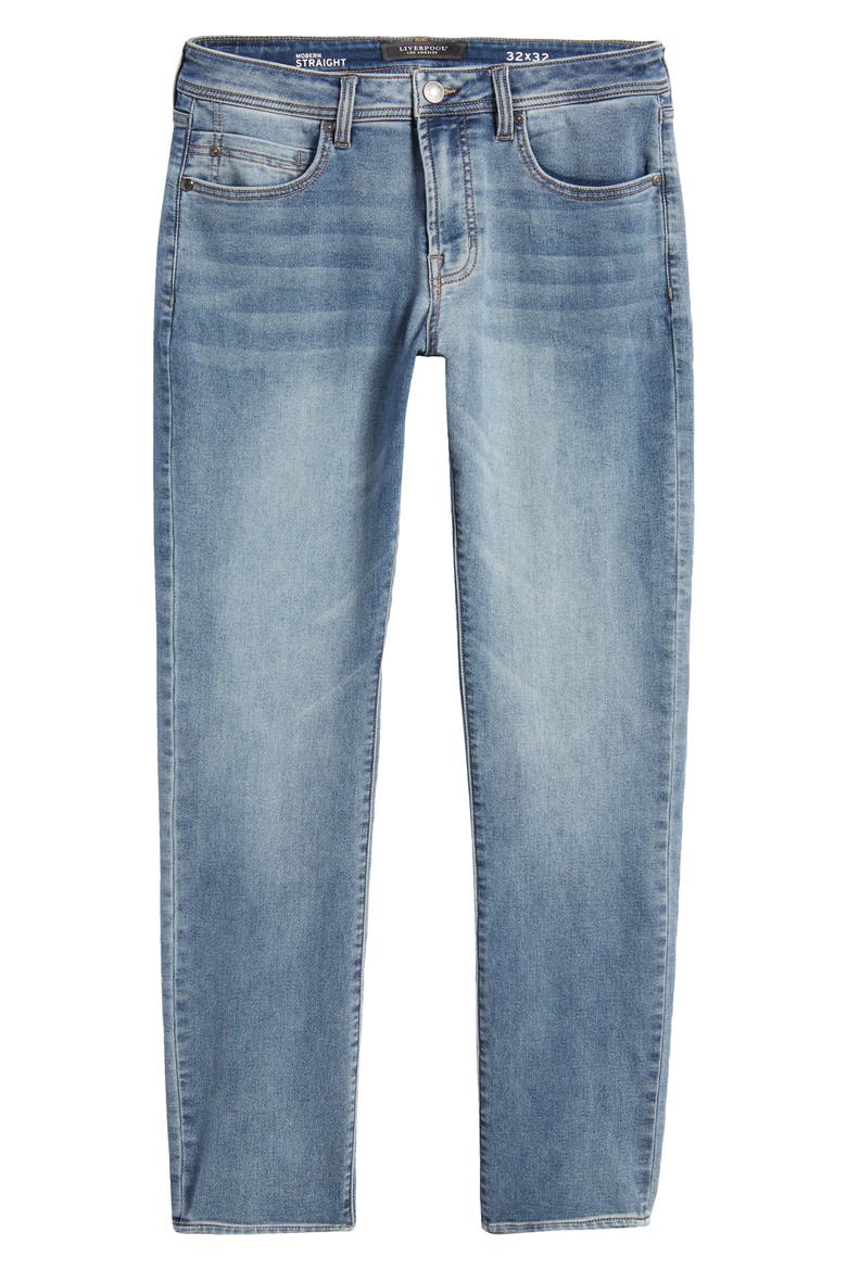 Kingston Modern Slim Straight Leg Jeans, Alternate, color, LINTON