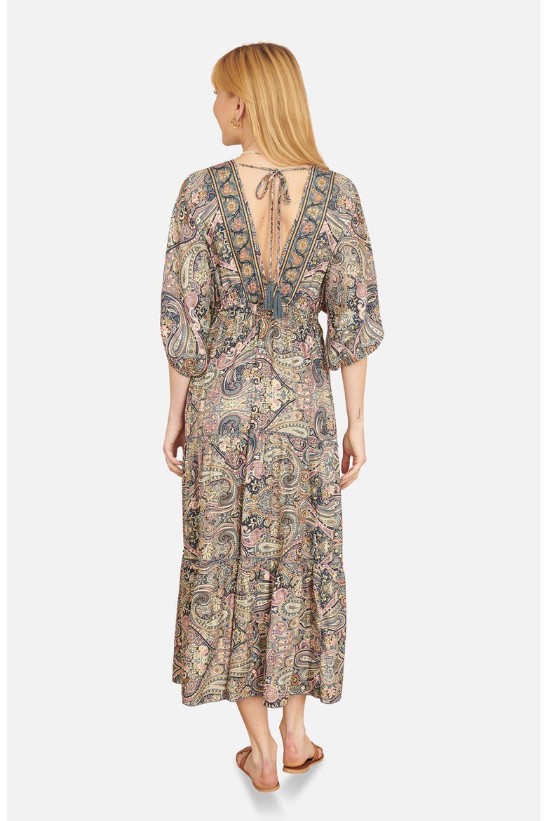 Paisley Print Midi Dress, Alternate, color, Multi