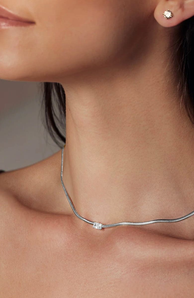 Bearfruit Jewelry Sterling Silver 18k Gold Plated Sena Necklace Holiday Gift Idea, Alternate, color, Silver