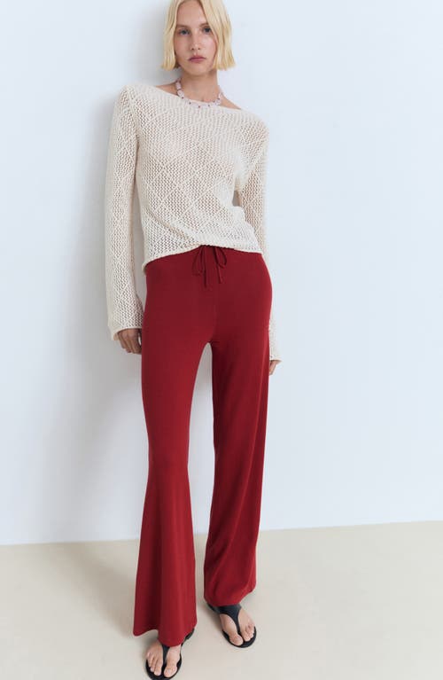 Mango Knit Drawstring Straight Leg Pants