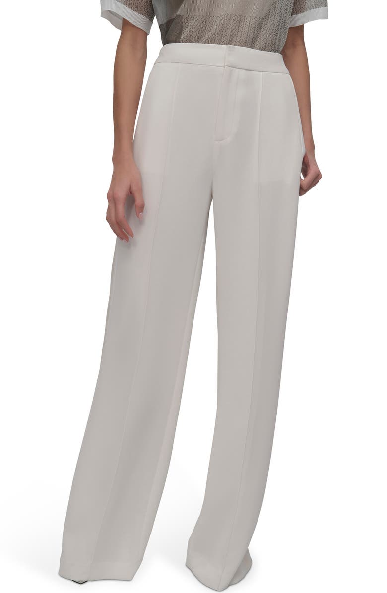 DKNY Mesh Inset Wide Leg Pants, Main, color, 