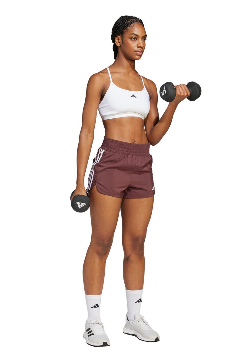 adidas Pacer High Waist Training Shorts, Alternate, color, 