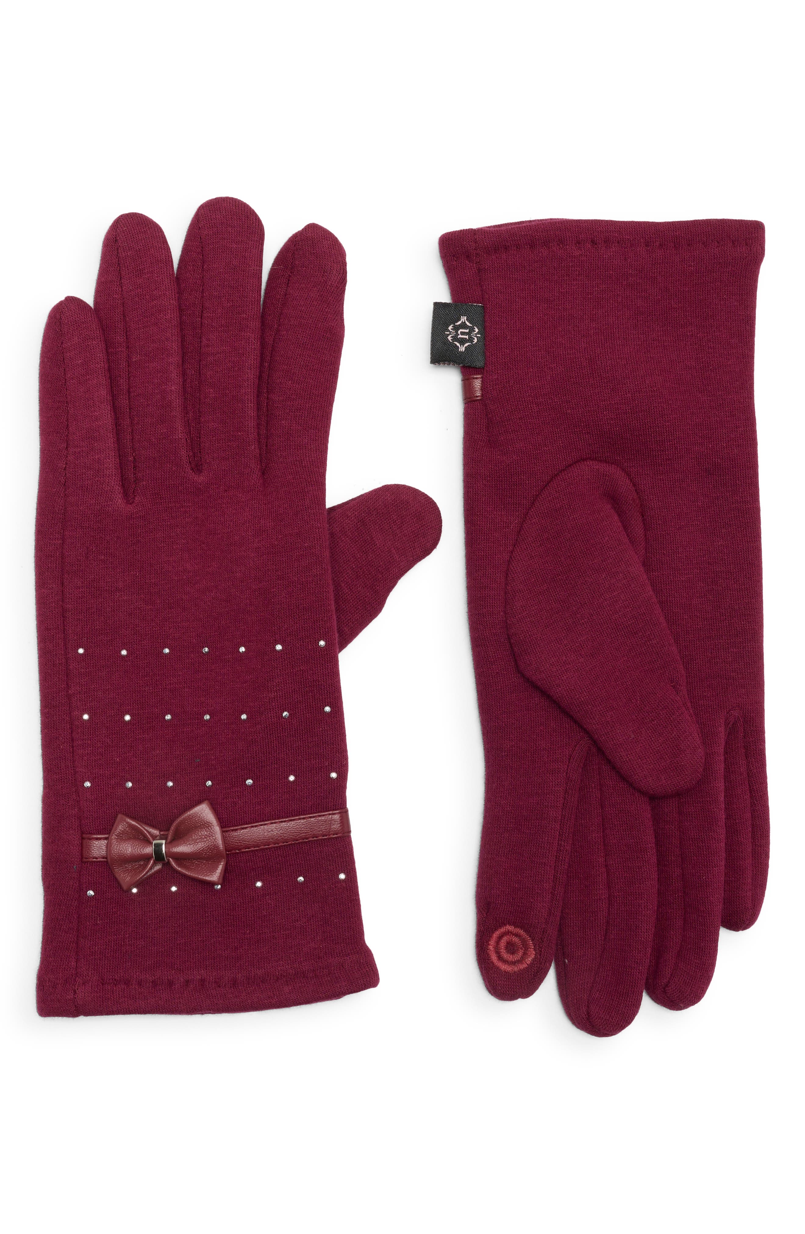 Nanette Lepore Studded Bow Gloves
