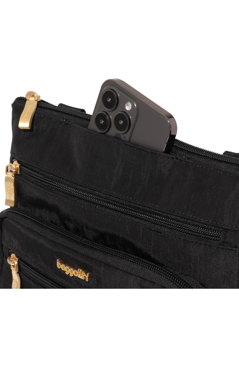 BAGGALLINI Out And About Crossbody Bag, Alternate, color, Black With Gold Hardware