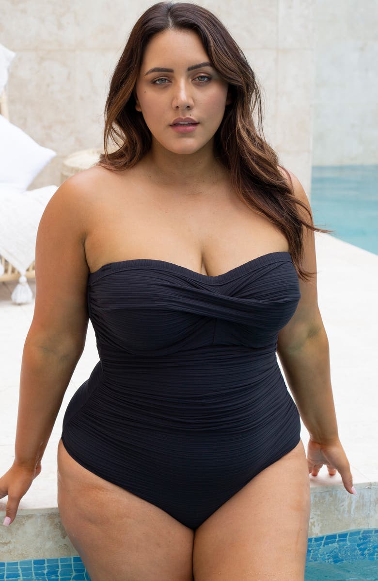 Artesands Aria Botticelli Underwire Bandeau One-Piece Swimsuit, Alternate, color,