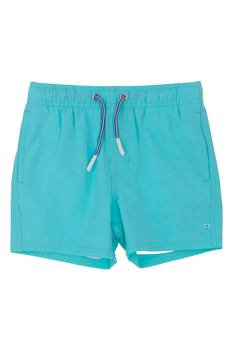 Color Changing Performance Hybrid Swim Trunks, Main, color, Bright Aqua Fish Squad