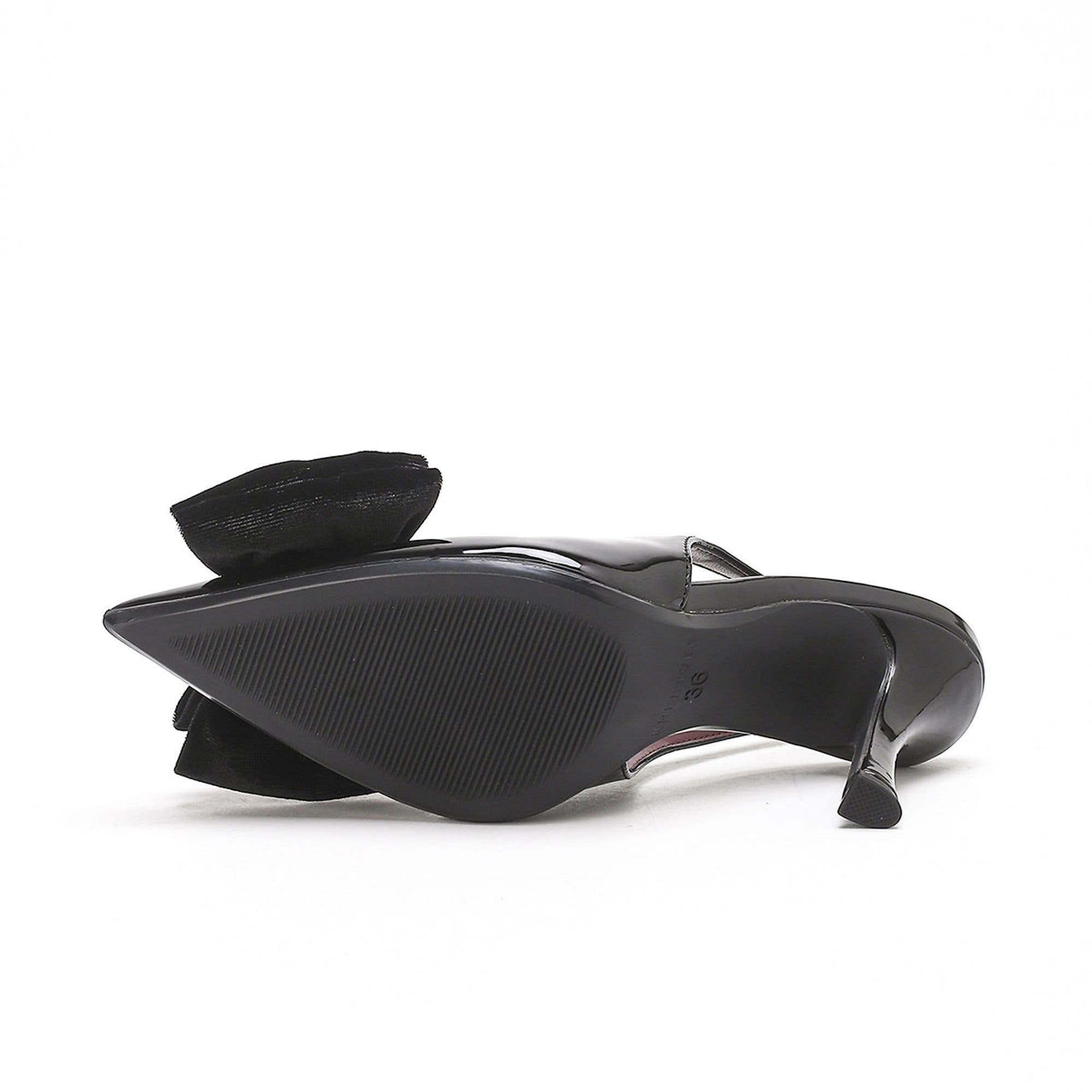 Peyton Bow Accent Heel, Alternate, color, Black