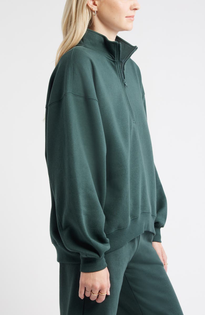 BP. Relaxed Quarter Zip Pullover, Alternate, color, Green Gables