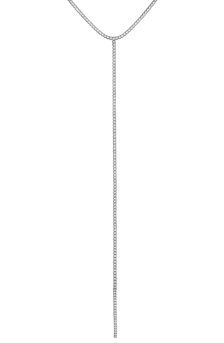 BY ADINA EDEN Tennis Lariat Necklace, Main, color, 
