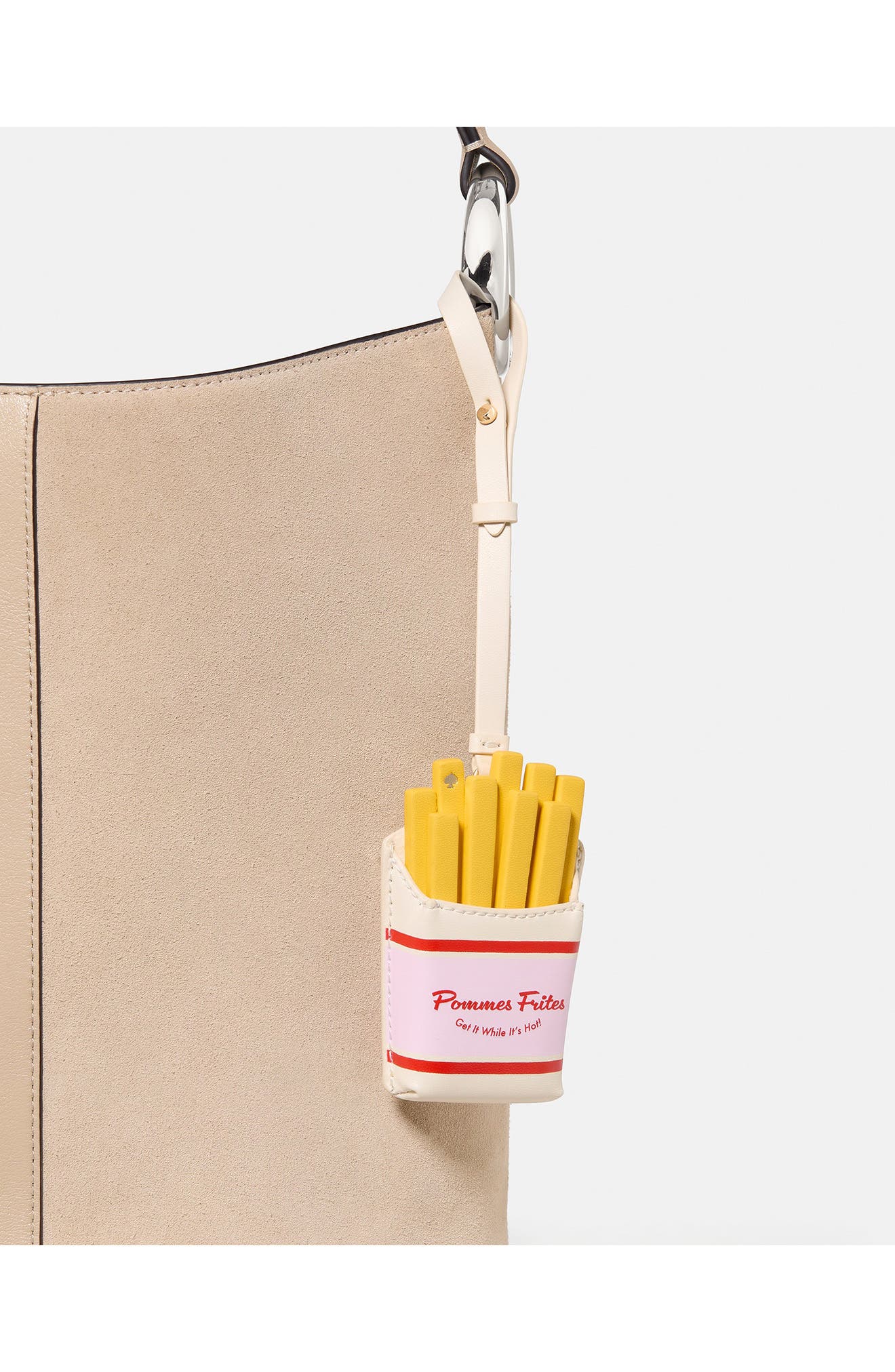 Kate Spade New York french fry bag charm, Alternate, color, Yellow Multi
