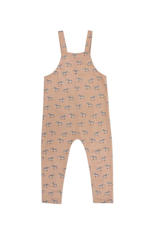 Turtledove London Kids Organic Cotton Zebra Print Jumpsuit In Neutral