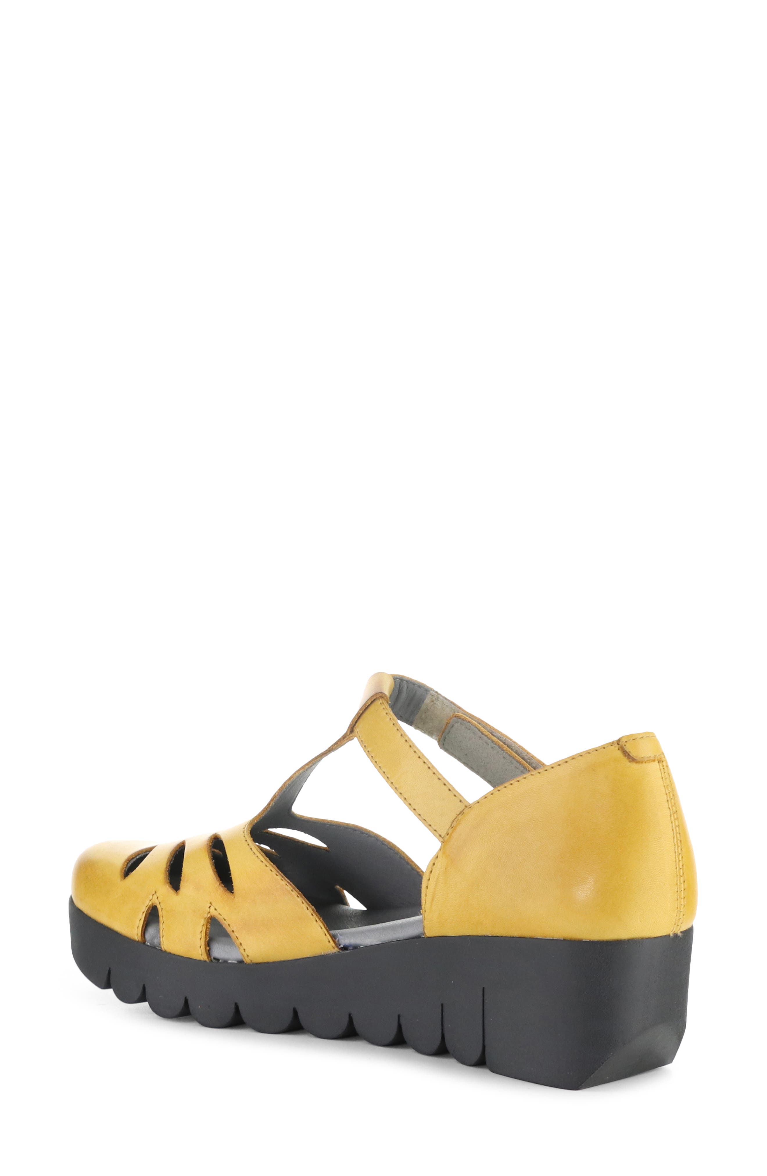 Velt Platform Wedge Fisherman Sandal, Alternate, color, MUSTARD