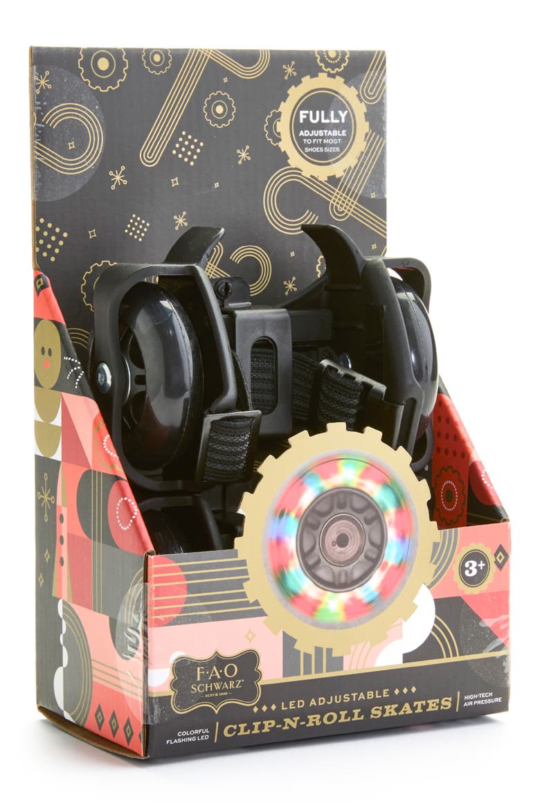 Clip & Roll LED Skates, Alternate, color, BLACK