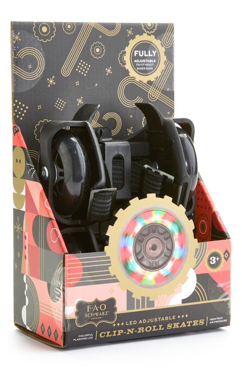 FAO Schwarz Clip & Roll LED Skates, Alternate, color, Black