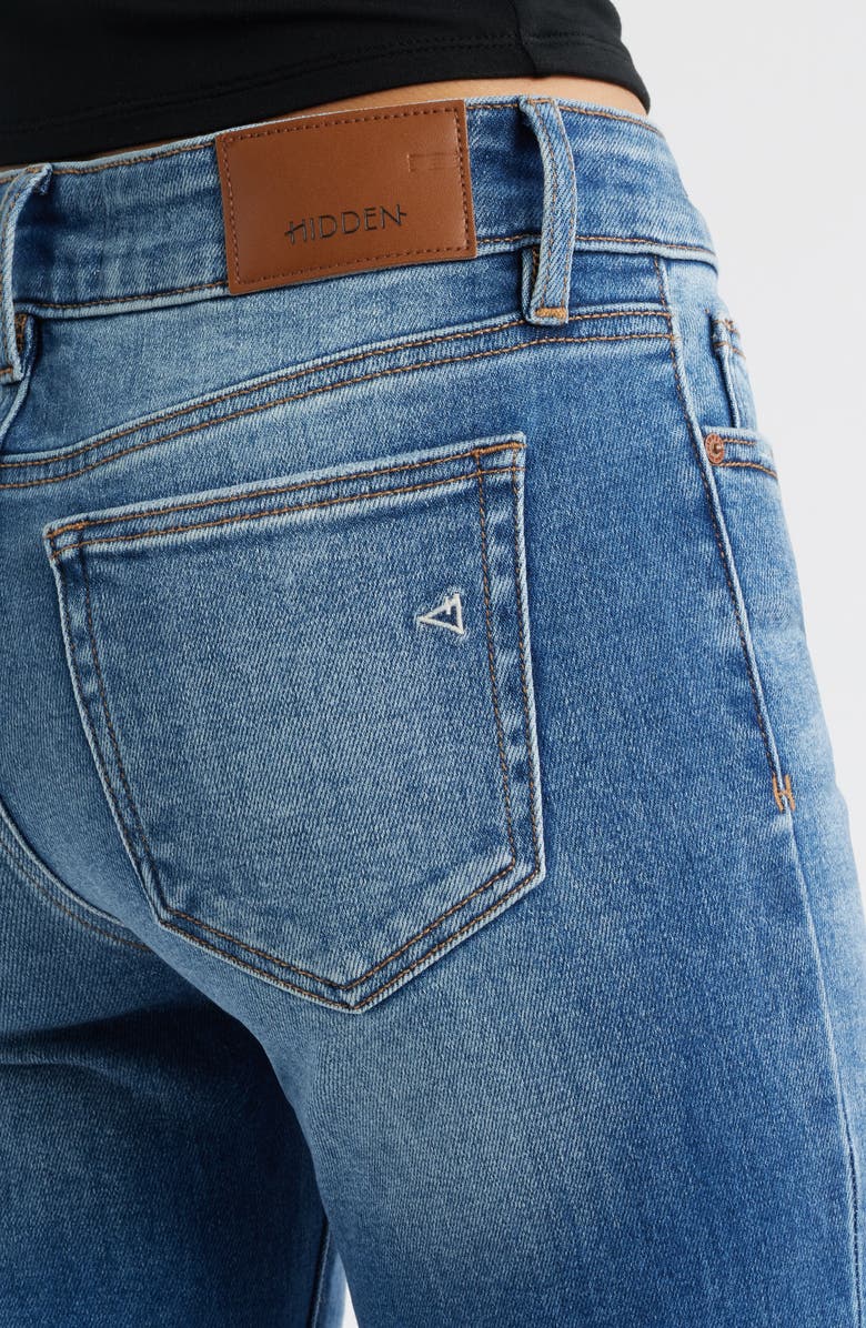 HIDDEN JEANS Ripped Low Rise Bootcut Jeans, Alternate, color, Dark Wash