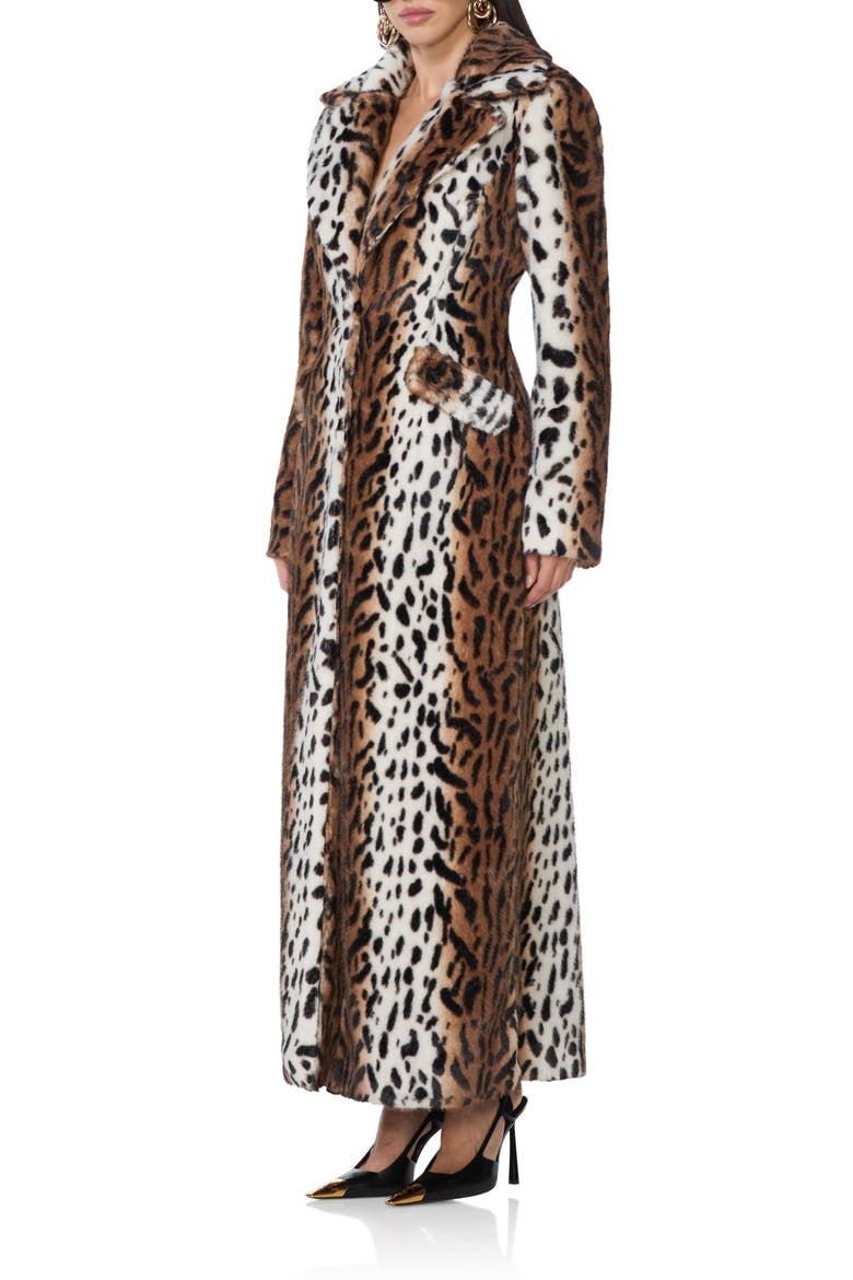 Mixed Leopard Faux Fur Coat, Alternate, color, MIXED LEOPARD
