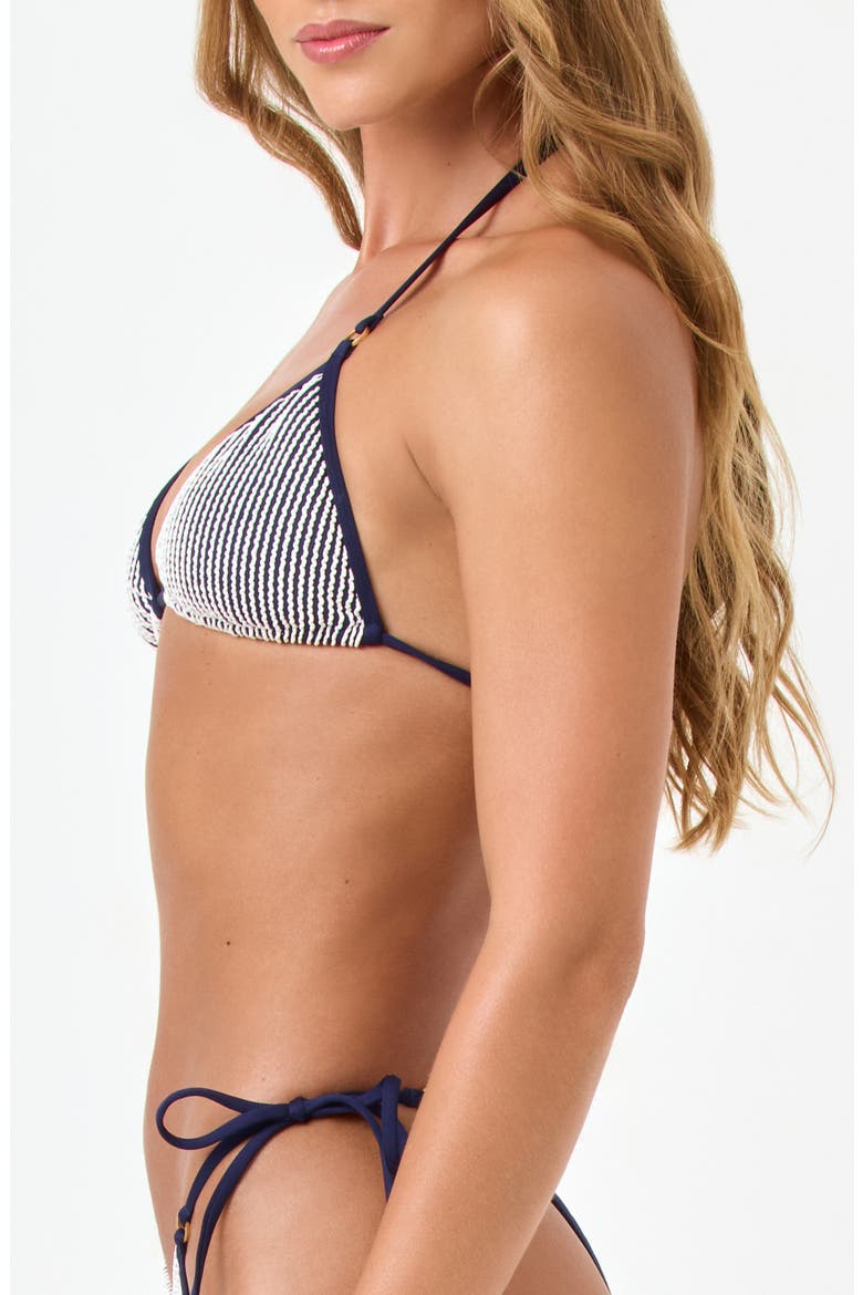 BanningTextured Triangle Bikini Top, Alternate, color, MIDNIGHT BLUE